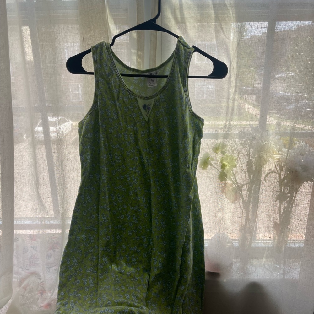 Bali Studio collection green floral dress